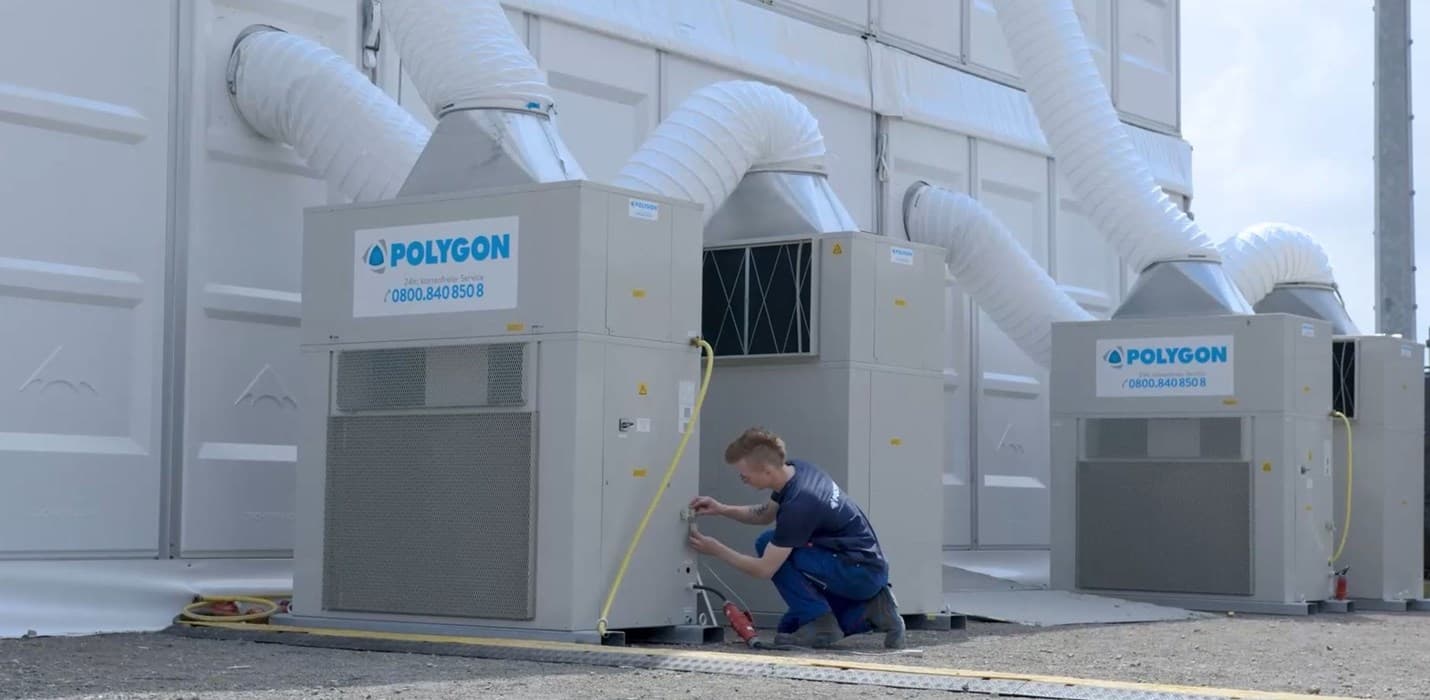 POLYGON Temporäre Klimalösungen im Einsatz